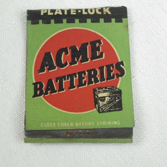 3 Vintage Matchbook Covers Utilite, Acme Batteries, McClaren Tires Autocrat RARE - Picture 7 of 12